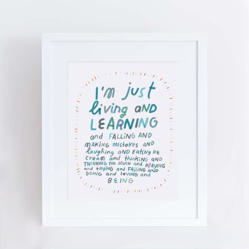 living and learning print