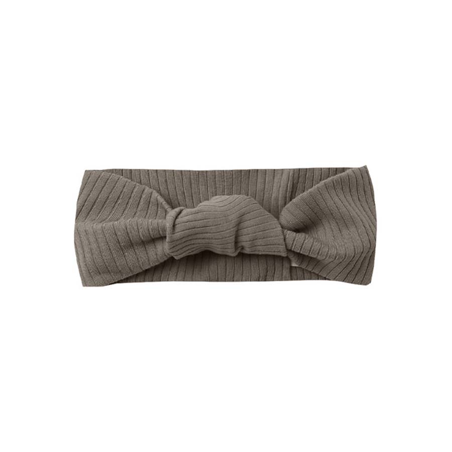 ribbed knotted headband | charcoal