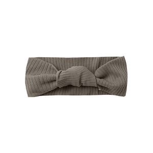 ribbed knotted headband | charcoal